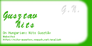 gusztav nits business card